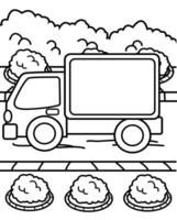 Truck coloring page for kids, Vehicles and Transportation coloring page for kids vector