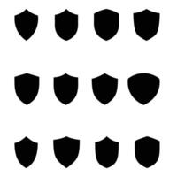Shield Icon Set on White Background vector