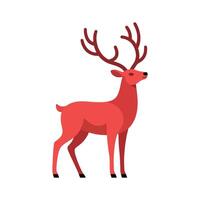 Beautiful Red Reindeer Illustration for the New Year Celebration vector