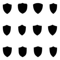 Shield Icon Set on White Background for Clean and Minimalist vector