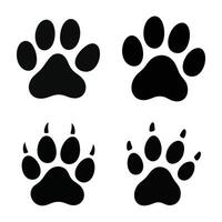 Pet Paw Print Symbol Collection Set vector