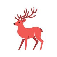 Festive and Joyful Scarlet Stag Graphic for Christmas Time vector