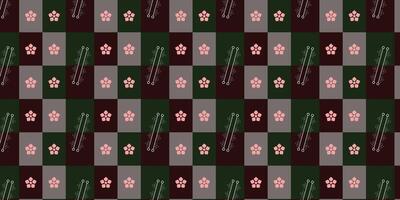 design seamless pattern with abstract flowers and boxes. suitable for textile and wallpaper vector