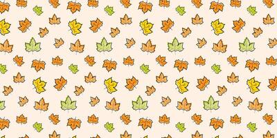 playful scatter seamless pattern with maple leaves. repeat background design for textile, fabric, wallpaper and other vector