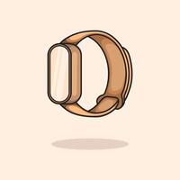 illustration of a smartwatch with digital interface representing modern wearable technology and smart gadgets vector