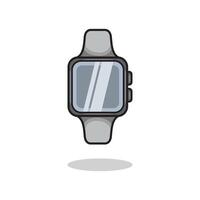a smartwatch with digital interface representing modern wearable technology and smart gadgets Scalable format vector
