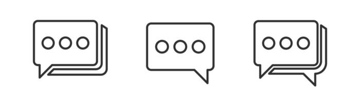 Chat line icon. Social engagement with speech bubble. Comment, chat, dialogue, communication. Editable line width vector