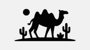 Minimal Camel Illustration, Animal Illustration vector