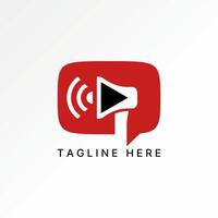 chat talk play megaphone speaker signal alarm to media social network service vector