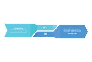 Creative concept for infographic with 2 steps. Business data visualization. vector