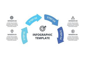 Workflow concept for infographic with 4 processes. vector