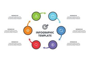 Workflow concept for infographic with 6 steps, options, parts or processes. Business data visualization. vector