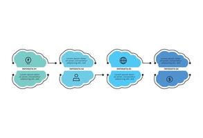 Creative concept for infographic with 4 steps. Business data visualization. vector
