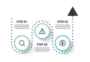 Creative concept for infographic with 3 steps. Business data visualization. vector