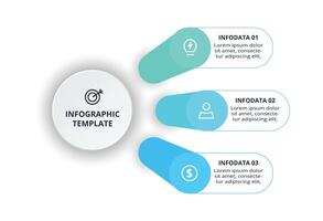 Workflow concept for infographic with 3 steps, options, parts or processes. Business data visualization. vector