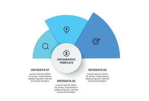 Workflow concept for infographic with 3 steps vector