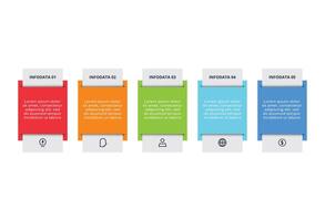 Business data visualization. Workflow concept for infographic with 5 parts or processes. vector