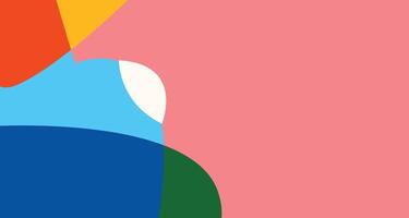 A colorful abstract background with a blue, orange and pink shape vector