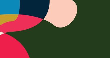 A colorful abstract background with a pink, blue and green shape vector