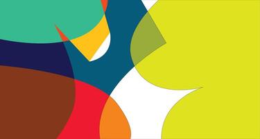 A colorful abstract design with a tree and a bird vector