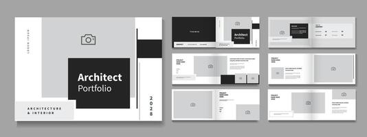 Landscape Portfolio for Architecture or interior portfolio layout, portfolio design vector