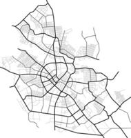 Ivanovo city map - town streets on the plan. Map of the scheme of road. Urban environment, architectural background vector