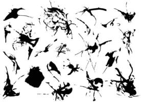 Spot with droplets, smudges, stains and splashes. Ink blot in grunge style vector