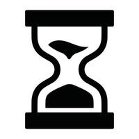 Hourglass Timer Silhouette Icon Background Design vector