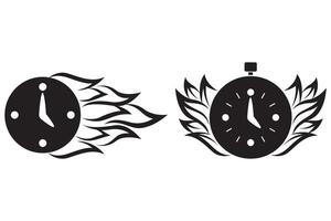 Project Management and Productivity Icon Set Silhouette Illustration vector