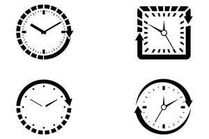 Comprehensive Collection of Clock Icons for Web and Mobile Applications Time Symbols and Watch Icon Designs for Digital Interfaces vector