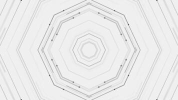 Minimalist black and white geometric background. Repeating octagon shapes pattern. This sleek clean technical styled background is full HD and a seamless loop. video