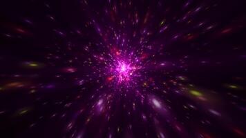 Abstract background with glittering shiny glowing particles and shimmering light rays. This luxury sparkling colorful motion background animation is full HD and a seamless loop. video