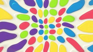 Cute abstract blobs pattern background in bright vibrant colors. Shiny colorful shapes effect. Full HD looping animation. video