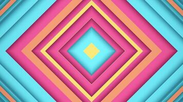 Colorful abstract background with a geometric pattern of gently moving extruded cutout shapes. Full HD and looping bright vibrant animation. video