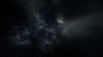 Flying through powerful dark exploding smoke explosions or storm clouds. Full HD and looping atmospheric background. video