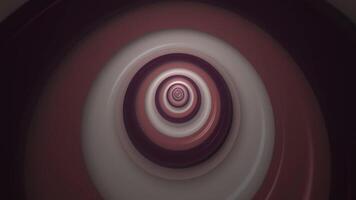 Retro circles pattern background with gently moving tunnel effect with shiny circles in warm vintage brown and beige colors. This trendy psychedelic motion background animation is full HD. video