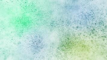 Blue green color particles abstract background with shallow depth of field. video