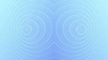 Science background with white concentric circles converging on a grid pattern. Geometric design perfect for scientific, technological, or analytical content. Clean modern minimalist design. HD loop. video