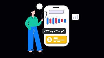 Crypto Market Motion Graphic Alpha Channel and 4K Resolution video