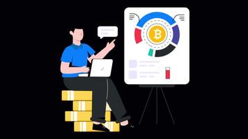 Crypto Presentation Motion Graphic Alpha Channel and 4K Resolution video