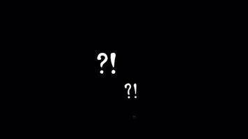 Flying Question and Exclamation Marks. Loop Animation with Alpha Channel video