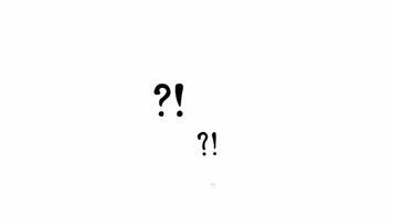 Question and Exclamation Symbols Floating. Alpha Channel Loop video