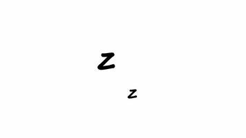 animado zzz dormir símbolo em transparente fundo. loopable movimento gráfico representando dormir e relaxamento conceito video