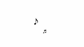 Animated Musical Note on Transparent Background. Loopable Motion Graphic for Music and Audio Themes video
