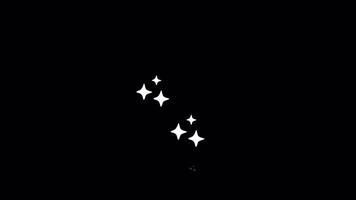 Flying Star Animation Loop with Alpha Channel, Dynamic Motion. video