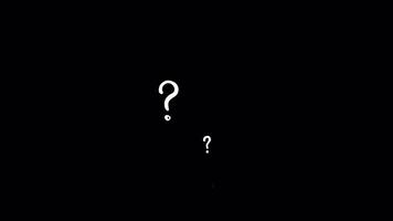 Question Marks Floating. Seamless Loop on Transparent Background video