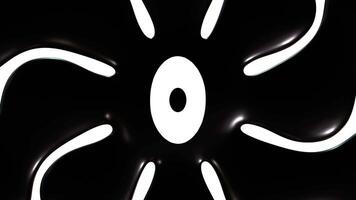 Black And White Background Animation With Number 0 video