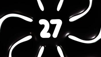 Black And White Background Animation With Number 27 video