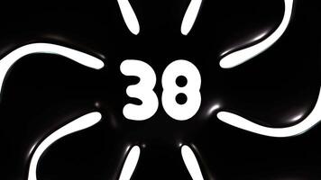 Black And White Background Animation With Number 38 video