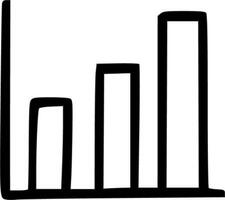 A graph of a bar chart with a line vector